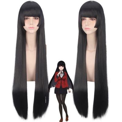 China Wholesale Black Straight Kinky Curl Mcoser Series Kakegurui Jabami Yumeko Japanese Anime Cosplay Wig Straight Synthetic Role For Girls for sale