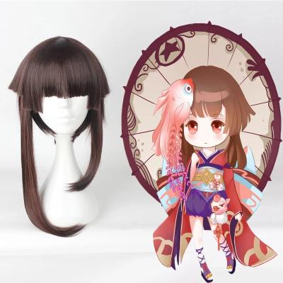 China Onmyoji Cosplay Game Mcoser Halloween Carnival Party Women Hair Heat Resistant Synthetic Wigs Kagura Cosplay Short Straight Wigs for sale