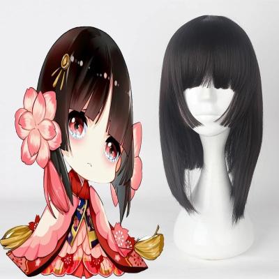 China Onmyoji Cosplay Mcoser Short Straight Wig Game Mcoser Synthetic Hair Women's Hair Wigs Carnival Party Sakura Cosplay Wigs Heat Resistant Halloween for sale