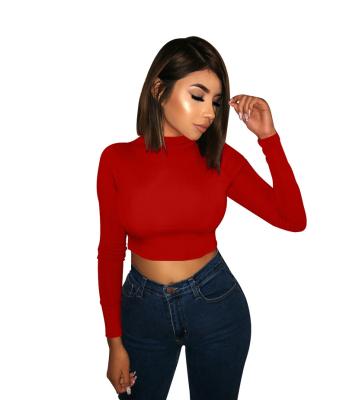 China Long Sleeve High Neck Plus Size Sexy Casual Crop Womens Tank Top Workout for sale