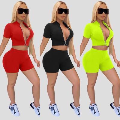 China 2022 Women's High Quality Two Piece Set Women's Two Piece Set BK441 QUICK DRY Short Two Piece Set Women Tracksuit Tracksuits Sets TOB for sale