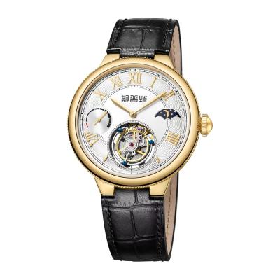 China Water Resistant 2023 Real Luxury Tourbillon Watches Men With Hand Winding Mechanical High End Sapphire Crystal Tourbillion Watches With Diamonds for sale