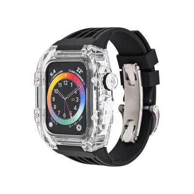 China Fashionable Mille Richard Fashion Transparent Mod Kit For Popular Watch Series 44/45mm Iwatch Cheap Apple Mod Case For iwatch for sale