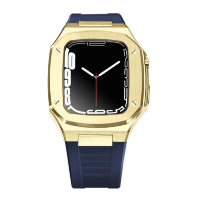 China Fashionable Case Metal For Apple Watch Stainless Steel Apple Watch Case 40/41mm 44mm Concept Luxury Gold Apple Watch Strap 45mm With Case for sale