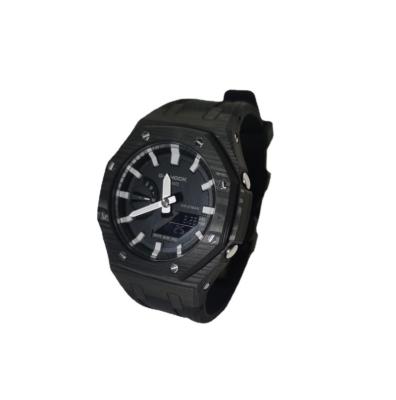 China Factory direct sale fashionable luxury modified rubber strap with butterfly clasp carbon fiber luxury watch for Casio Gshock Ga2100 case for sale