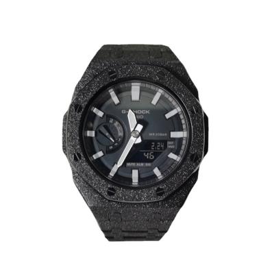 China Fashionable Frosted 5th Generation Watch Case Retrofit Kit Frosted Stainless Steel Watch Band For Casio G Shock Ga2100 for sale