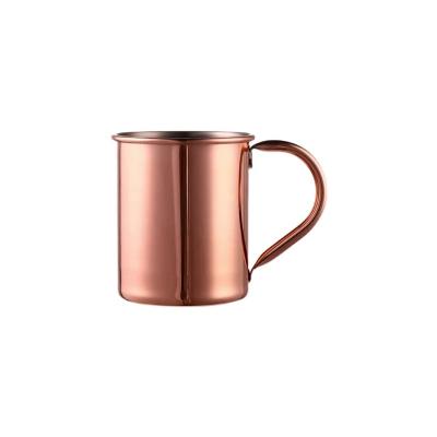 China Sustainable Hot Sale Moscow Mule Mugs Stainless Steel Heat Copper Plating Gold With Handle Mug Copper for sale