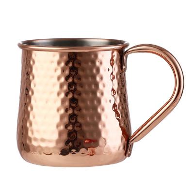 China High Quality Cocktail Glass Cup Moscow Mule Mug Stainless Steel Beer Mug Vintage Copper Mug For Bar Party Friends Party for sale