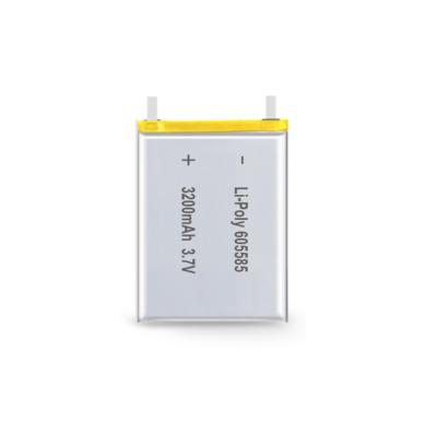 China Toys polymer Li-Ion Cell: 3.7V 3200 mAh rate (605585-2C, 11.84Wh, 6.4A) for sale