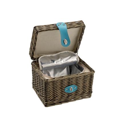 China Picnic Basket Make Easy Carry Linshu Factory Wholesale Empty Woven Wicker Baskets Gift Storage Picnic Basket With Cooler Bag for sale