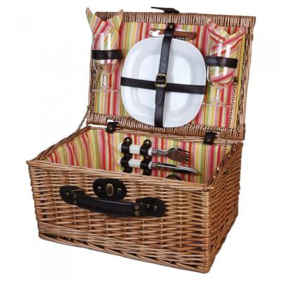 China Factory direct viable OEM wholesale woven picnic wicker basket for 2 for sale