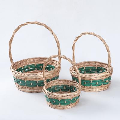 China Viable Jinliu Woven Basket Wicker and Shavings Easter Holiday Basket Gift Basket Flowers and Christmas Gift Basket Empty Basket with Handle for sale