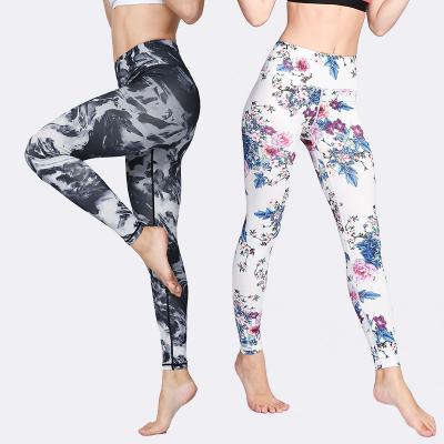 China 2021 High Waist Breathable Training Sports Pants Ladies Gym Leggings Printed Cheap Yoga Pants Yoga Pants for sale