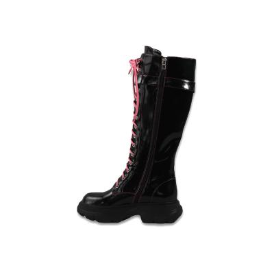 China New Pink Lightweight Back Zipper Rider Boots Lace-Up Knee High Thigh High Boots For Women for sale