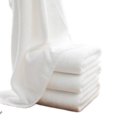 China Compressed Luxury White Color 100% Cotton Hotel Bath Towel With Embroidery Jacquard Customized Logo for sale