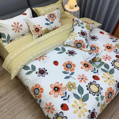 China Wholesale 400TC Nondisposable High Quality Five Star Soft Luxury Four Piece Sheet Cartoon Bedding Set for sale