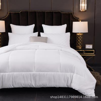 China Breathable All Season Feather Silk Cotton King Size Duvet Comforter Lightweight Fashionable White Filling Bedding for sale