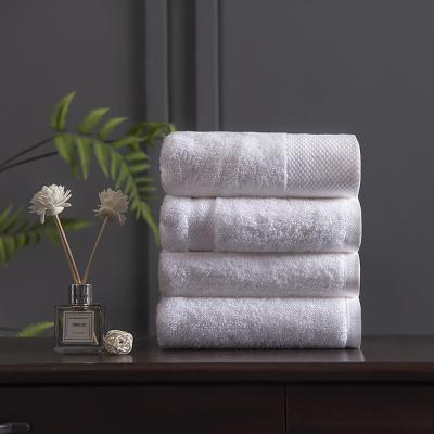 China Disposable Wholesale Custom Form Woven White Luxury 100% Cotton Hotel Towel Set for sale