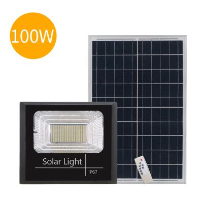 China High Power 100 LANDSCAPE Remote Control Outdoor Long Working Time 200 Watt Solar Floodlight 100W 200W LED Flood Light for sale