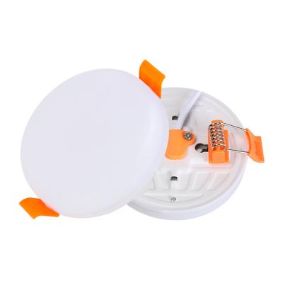 China New Style Ultra Thin Round Modern Smd Aluminum Plastic 12w 3 Inch Led Panel Light Frameless for sale