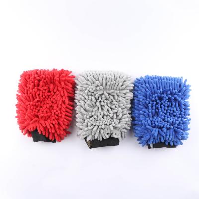 China Hot Sales Car Wash Glove Microfiber Chenille Car Wash Glove Cleaning Clean Car for sale