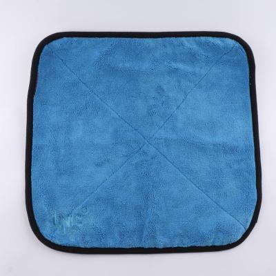 China Stocked 40*40CM 80%polyester 20% Polyamide 1000gsm Premium Quality Microfiber Car Drying Towel for sale