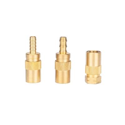 China Brass Elbow Barb Connector Equal Thread Compression Fixture Durable Brass Tools Parts Quick for sale