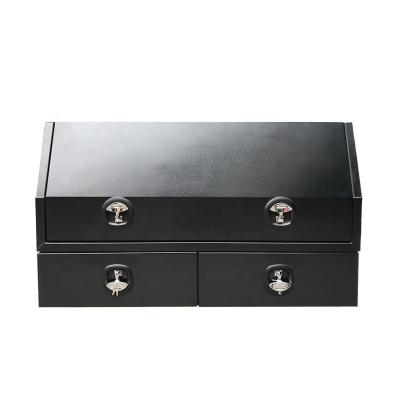 China Aluminum Tool Instrument Storage Tool Box ute Tray Tool Box with Heavy Duty Drawers with Whale Tail Locks for sale