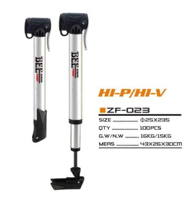 China Low Price Bicycle Gauge Mini Hand Pump For Bike ZF023 for sale