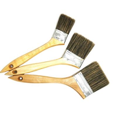 China Custom Paint Brush Beveled Angled Paintbrush Black Bristle Paintbrush for sale