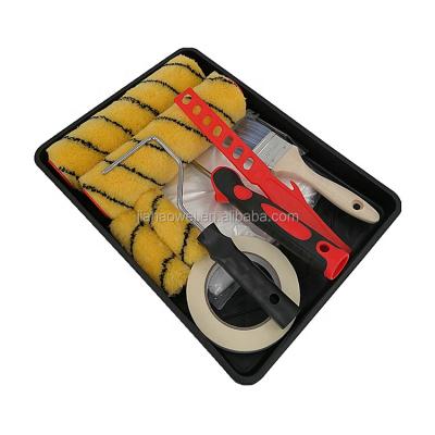 China Painting Tool Kit Paint Roller 9 Inch Wall Paint Roller Brush Paint Handle Kit with Covers for sale