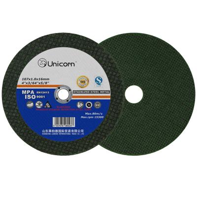 China 100*1.2mm stainless steel cutting disc for angle grinders abrasive discs 100*1.2*16 (4 inch) for sale