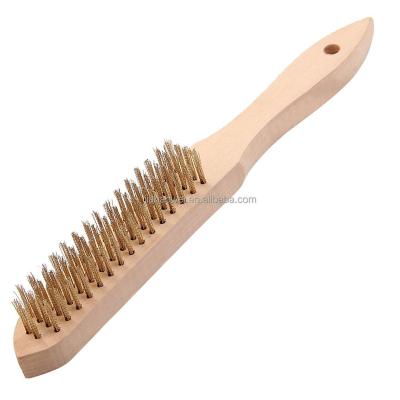 China Wire Handle Polishing Cleaning Wood Steel Wire Brush for Cleaning Steel Wire Brush for sale