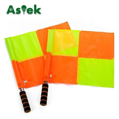 China Waterproof High Quality Oxford Cloth Soccer Referee Flag With Sponge Grip for sale