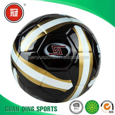 China Newest Official Size Match Club Sport Entertainment Metallic Leather Machine Stitched Forming Professional Soccer Football for sale