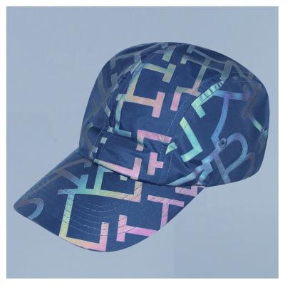 China JOINT Wholesale Custom Empty Golf Dad Hats Stripe Logo Sports Reflective Baseball Hat For Outdoor Sports for sale