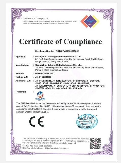 CE - Guangzhou Juhong Optoelectronics Co., Ltd.