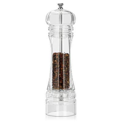 China Fissman Viable 8 Inch Salt and Pepper Grinders Kitchen Transparent Acrylic Pepper Mill Grinder for sale