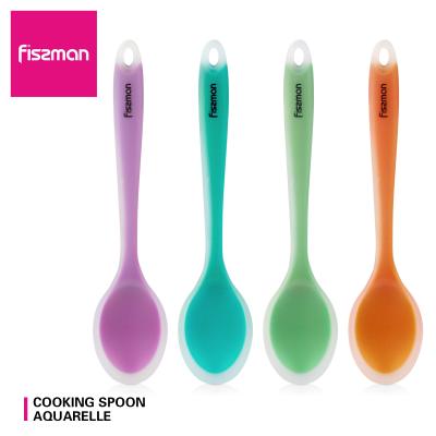 China Fissman Viable Colored Heat Resistant Silicone Soup Spoons for sale