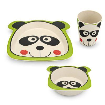 China Fissman Eco-Friendly Food Stored Safe Kids 3 Pcs Kids Tableware Bamboo Fiber Baby Dinner Sets for sale