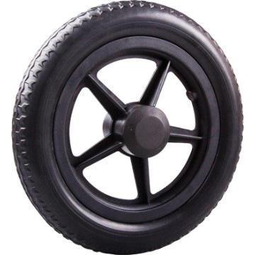 China Durable 4 Wheel Airless PU Tires Price For Wheelchair With Big Tires Baby Stroller for sale