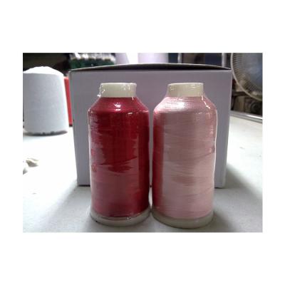 China Professional Low Shrinkage Thread 5000 Yard 150d 120D Viscous Dyed Polyester Embroidery Thread Rayon for sale