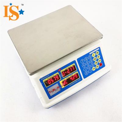 China Waterproof Stainless Steel Pan Price Computing Scale Digital Scale 40kg Computing Scale 30kg for sale