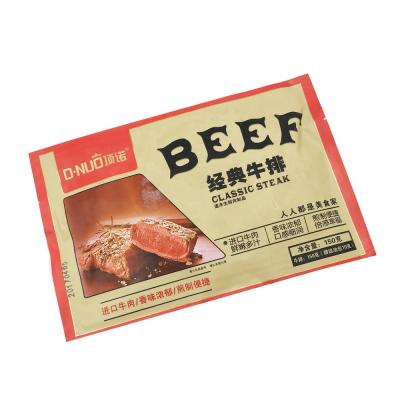 China Disposable Accept Custom Engraving Printing Packaging Plastic Pouch Steak Meat And Pizza Packaging Bag for sale