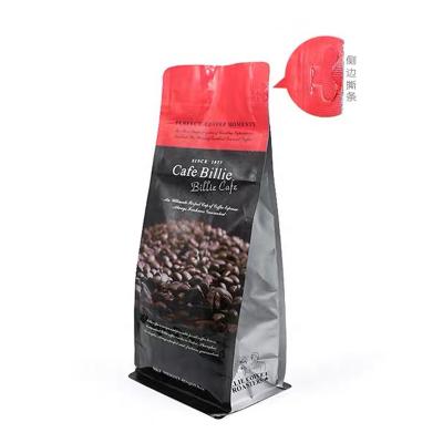 China Wholesale Coffee Barrier Moisture Proof Packaging Bag Flat Bottom Custom Barrier Printed Coffee Bean Bag for sale