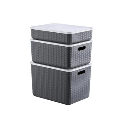 China Factory Wholesale Ornament Toy Makeup Storage Basket Folded Plastic Boxes for sale