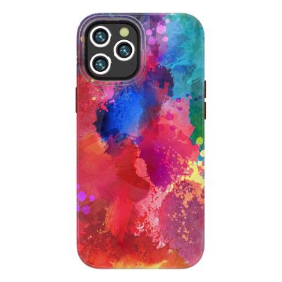 China Shockproof Magnetic Phone Case Transfer Printing Water Magnet Spray TPU Oil Or UV Printing Can Be Customized for sale