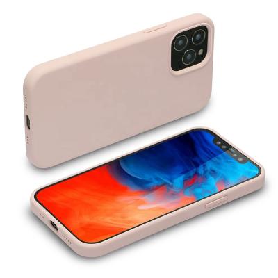 China Shockproof Premium Liquid Silicone Magnet Case Mobile Phone Cover For iPhone 12 Wireless Charging Compatible for sale