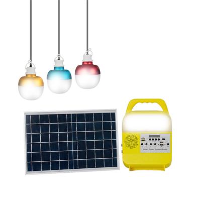 China New Garden Lighting Solar Powered MP3 Radio Power Cut Emergency Camping Light Fixtures for sale