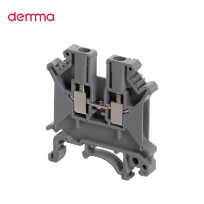 China Hot Sale PA66 Demma Terminal Block Price PA66 32A 800V Electrical Cabinet Din Rail for sale